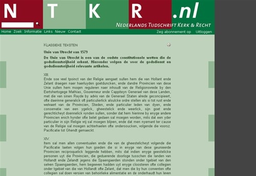 Nederlands Tijdschrift Kerk & Recht